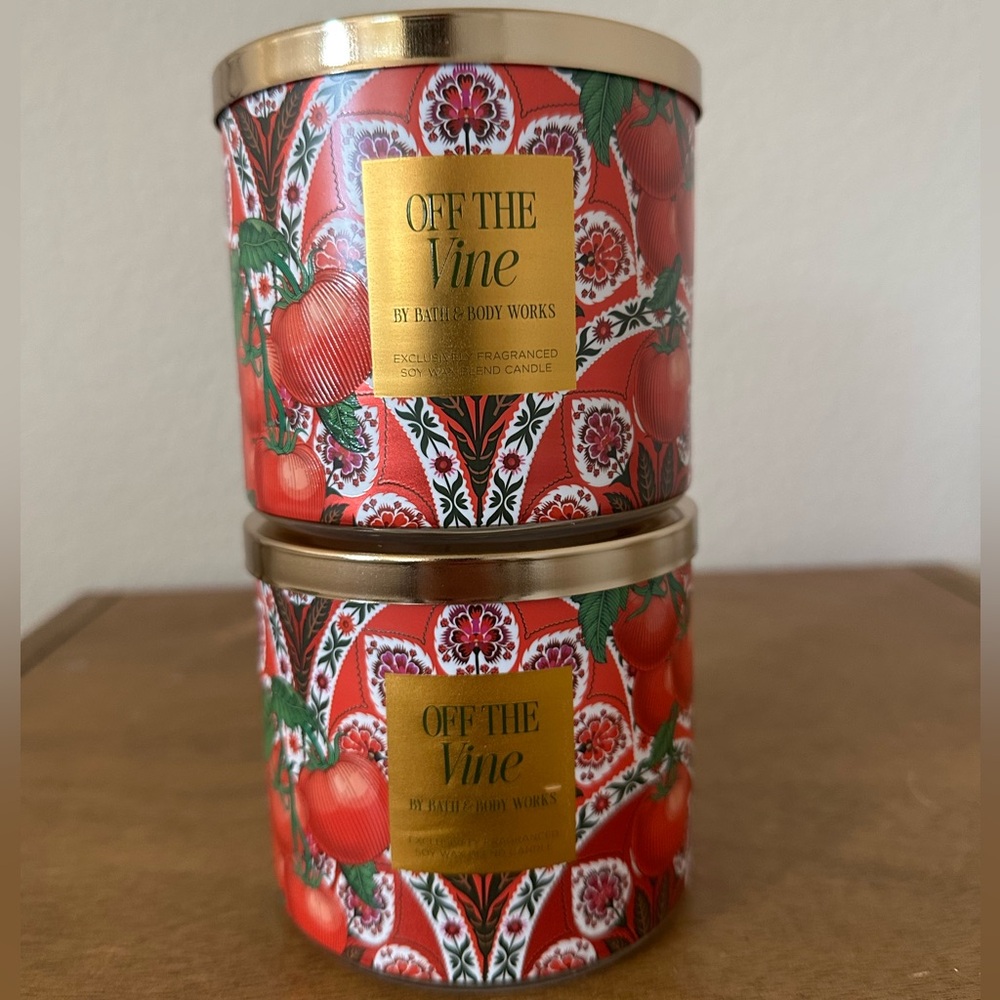 2X Bath & Body Works OFF THE VINE 3 wick candles NEW